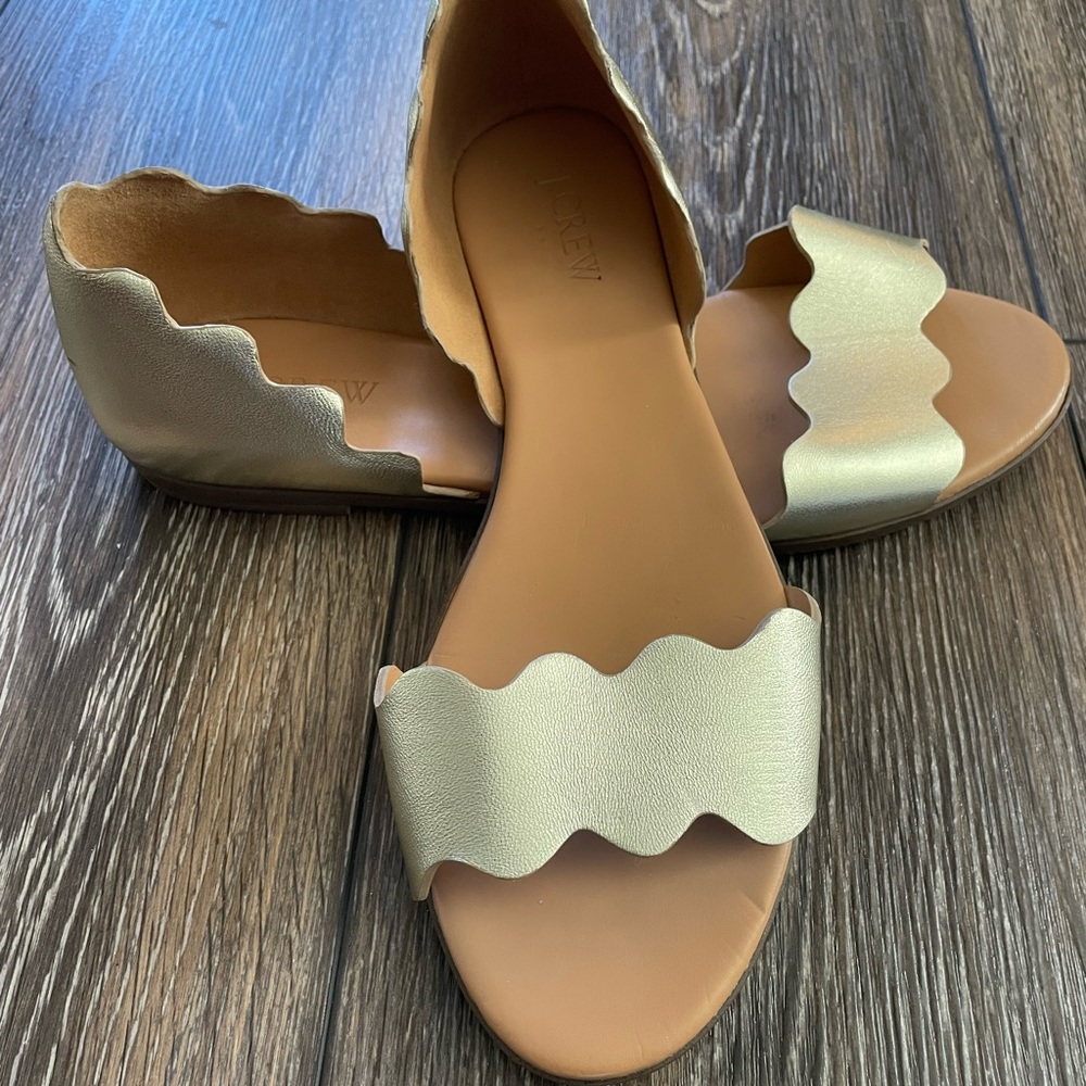 COPY - JCrew Gold Cut-Out Flats